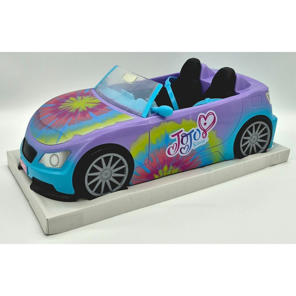 JoJo Siwa California Cruiser Tie Dye Convertible Doll Car Purple Blue
